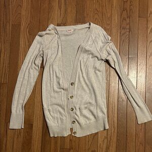 Mossimo Supply Co. Light Gray Cardigan Sweater